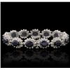 Image 4 : 14KT White Gold 30.16ctw Sapphire and Diamond Bracelet