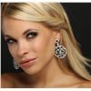 Image 3 : 18KT White Gold 11.64ctw Tsavorite and Diamond Earrings