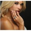 Image 3 : Platinum 1.58ctw Diamond and Sapphire Ring