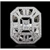 Image 4 : 18KT White Gold 2.57ctw Diamond Ring