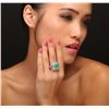 Image 1 : 14KT White Gold 3.35ct Emerald and Diamond Ring
