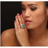 Image 3 : 14KT White Gold 3.35ct Emerald and Diamond Ring