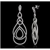 Image 6 : 18KT White Gold 3.71ctw Diamond Earrings