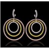 Image 5 : 18KT Three-Tone Gold 9.11ctw Diamond Earrings