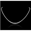 Image 4 : 18KT White Gold 6.28ctw Diamond Necklace
