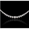 Image 5 : 18KT White Gold 6.28ctw Diamond Necklace