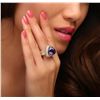 Image 3 : 14KT Yellow Gold 12.12ct GIA Certified Tanzanite and Diamond Ring