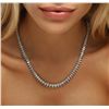 Image 1 : Platinum 20.76ctw Diamond Tennis Necklace