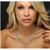 Image 2 : Platinum 20.76ctw Diamond Tennis Necklace