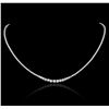 Image 5 : 18KT White Gold 5.25ctw Diamond Necklace