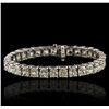 Image 8 : Platinum 27.50ctw Diamond Tennis Bracelet