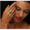 Image 2 : 14KT White Gold 7.53ct Emerald and Diamond Ring