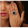 Image 2 : 14KT White Gold 13.22ct Emerald and Diamond Ring