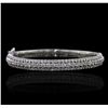 Image 4 : 14KT White Gold 4.80ctw Diamond Bangle Bracelet