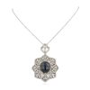 Image 5 : 14KT White Gold 24.20ct Blue Star Sapphire and Diamond Pendant with Chain