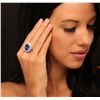 Image 1 : 14KT White Gold 8.01ct Tanzanite and Diamond Ring