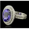 Image 5 : 14KT White Gold 8.01ct Tanzanite and Diamond Ring