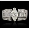 Image 3 : 14KT White Gold 0.77ct SI2/G EGL USA Certified Diamond Ring