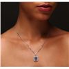 Image 1 : 14KT White Gold 2.47ct Tanzanite and Diamond Pendant