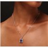 Image 2 : 14KT White Gold 2.47ct Tanzanite and Diamond Pendant