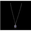 Image 5 : 14KT White Gold 2.47ct Tanzanite and Diamond Pendant