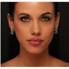 Image 1 : 18KT White Gold 0.96ctw Sapphire and Diamond Earrings