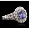 Image 5 : 14KT White Gold 2.27ct Tanzanite and Diamond Ring