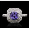 Image 5 : 18KT White Gold 1.44ct Tanzanite and Diamond Ring
