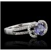 Image 6 : 14KT White Gold 1.47ct Tanzanite and Diamond Ring