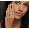 Image 1 : 14KT White Gold 1.54ct Emerald and Diamond Ring