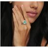 Image 3 : 14KT White Gold 1.54ct Emerald and Diamond Ring