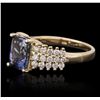 Image 6 : 14KT Yellow Gold 2.47ct Tanzanite and Diamond Ring