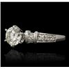 Image 5 : Platinum 1.02ct I-1/K Diamond Ring