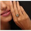 Image 1 : 18KT Yellow Gold 0.16ctw Emerald and Diamond Ring