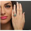 Image 1 : 14KT Yellow Gold 1.26ct Emerald and Diamond Ring