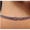 Image 3 : 14KT White Gold 34.63ctw Tanzanite and Diamond Necklace