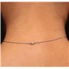 Image 3 : 14KT White Gold 1.56ct Aquamarine and Diamond Pendant With Chain