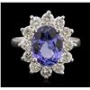 Image 4 : 14KT White Gold 3.13ct Tanzanite and Diamond Ring