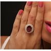 Image 3 : 14KT Yellow Gold 9.21ct Ruby and Diamond Ring