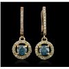 Image 4 : 14KT Yellow and Rose Gold 2.08ctw Diamond Earrings