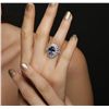 Image 3 : 14KT White Gold 4.87ct Tanzanite and Diamond Ring