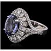 Image 6 : 14KT White Gold 4.87ct Tanzanite and Diamond Ring