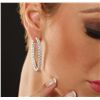 Image 3 : 14KT White Gold 7.63ctw Diamond Earrings