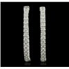 Image 4 : 14KT White Gold 7.63ctw Diamond Earrings
