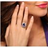 Image 1 : 14KT White Gold 3.38ct Tanzanite and Diamond Ring