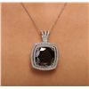 Image 2 : 14KT White Gold 28.62ctw Black Diamond Pendant With Chain