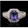 Image 5 : 14KT White Gold 2.35ct Tanzanite and Diamond Ring