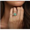 Image 1 : 14KT White Gold 1.99ct Emerald and Diamond Ring