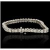 Image 4 : 14KT White Gold 8.30ctw Diamond Tennis Bracelet
