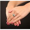 Image 3 : 14KT White Gold 1.21ct Emerald & Diamond Ring